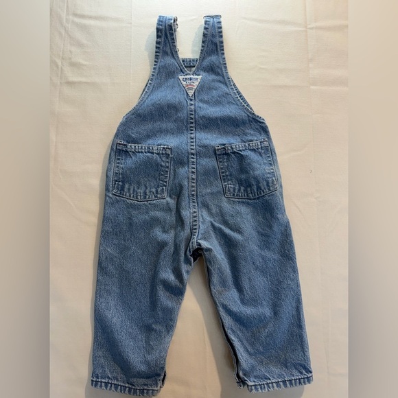 Oshkosh B'Gosh VTG Denim Jean Overall Light Wash Size 24 Months - Picture 2 of 8